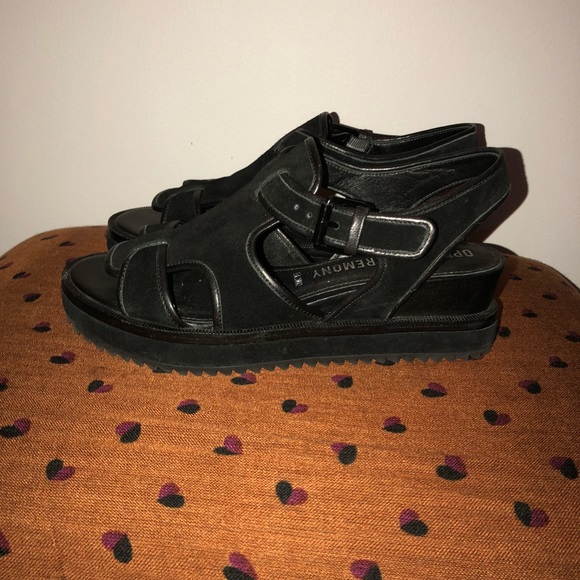 Opening Ceremony Tati Wedge Leather Sandals - Picture 3 of 6